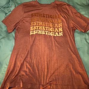 Dusty Rose Pink Esthetician Tee